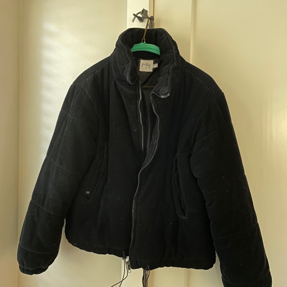 Princess Polly Black Cropped Puffer Jacket